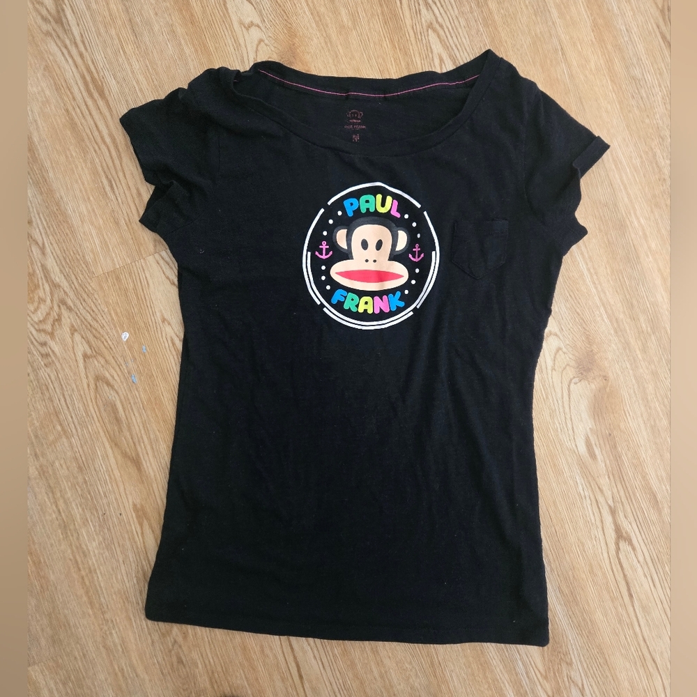 Vintage 90s Paul Frank Black Tee